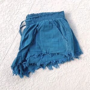 Blue beach shorts